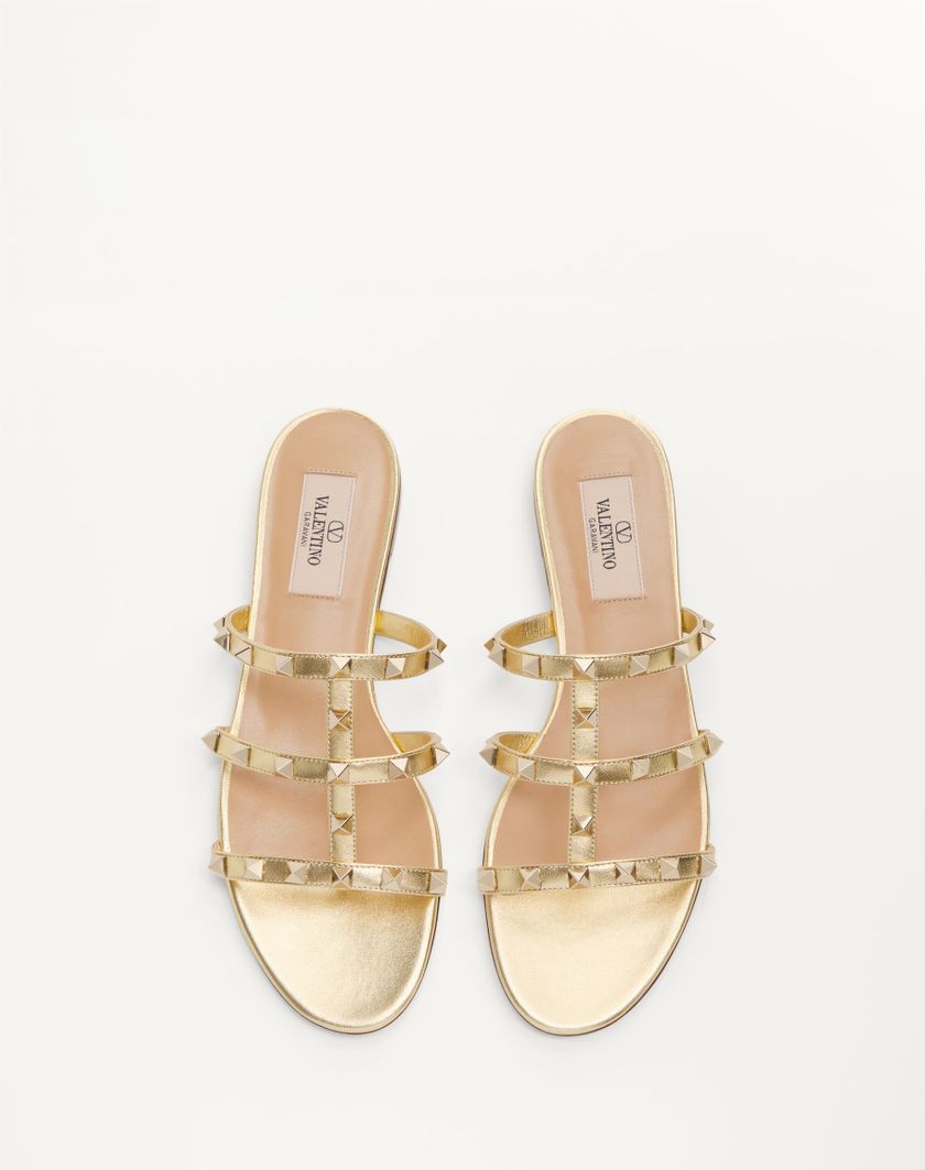 ROCKSTUD LAMINATED NAPPA SLIDE SANDAL - Image 2